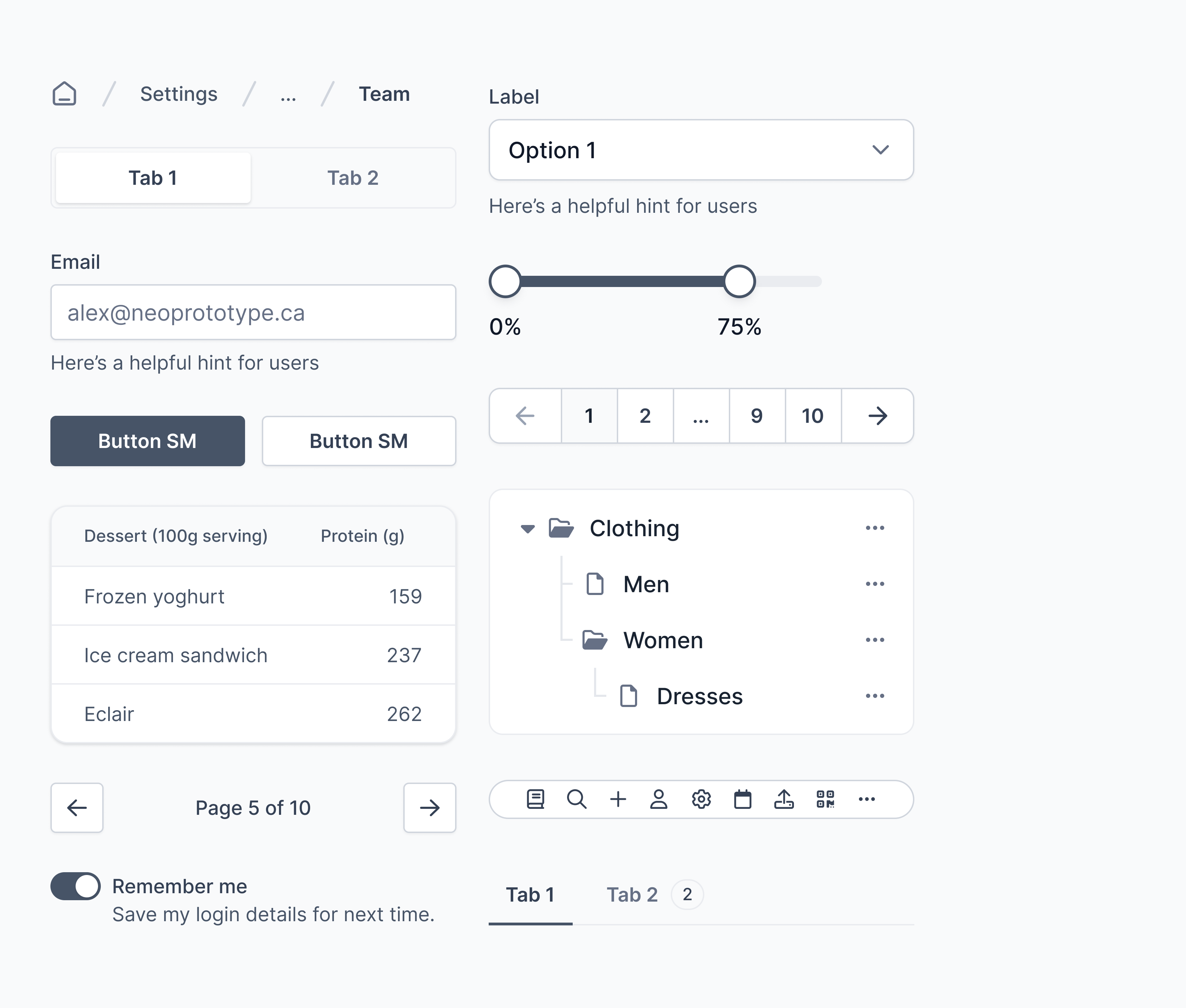 Neop UI Overview